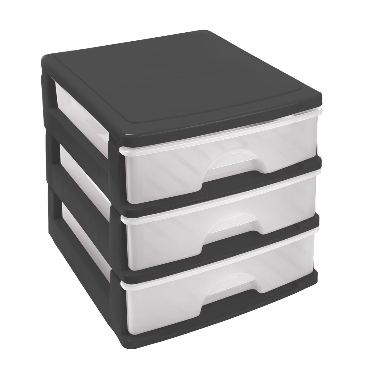 Módulo com 3 gavetas a4 preto