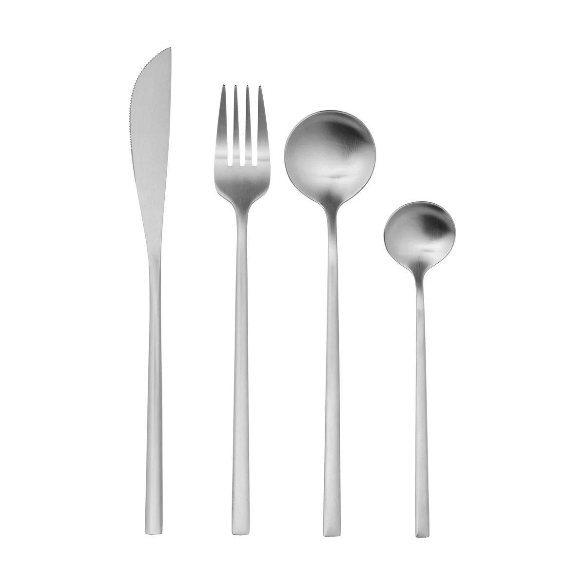 Broste Copenhagen - Tofte Besteck, gebürsteter Stahl (16 tlg.)