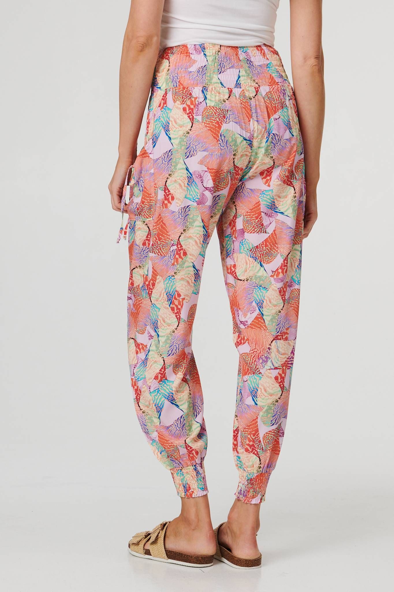 Izabel London Abstract High Waist Harem Pants