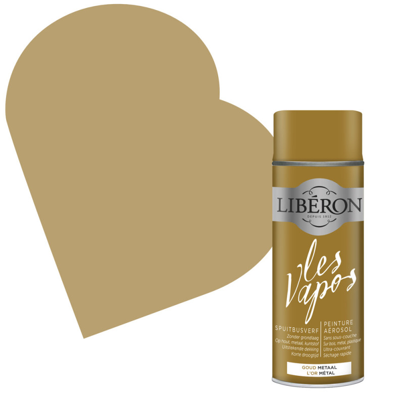 Peinture aérosol Les Vapos Or métallisé 0,4 L LIBERON
