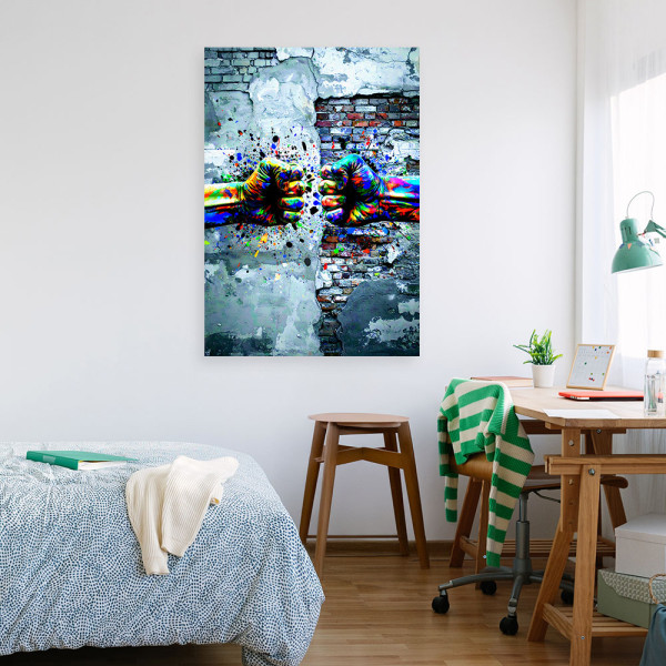 Obraz dla nastolatka, Abstrakcja Pięść Graffiti Street Art 20x30
