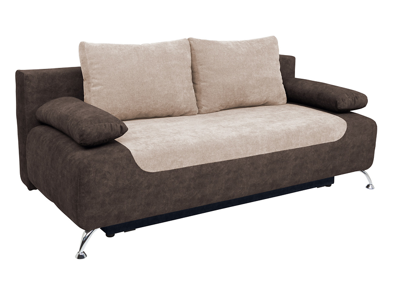 Sofa trzyosobowa Daria III rozkładana z pojemnikiem brązowa