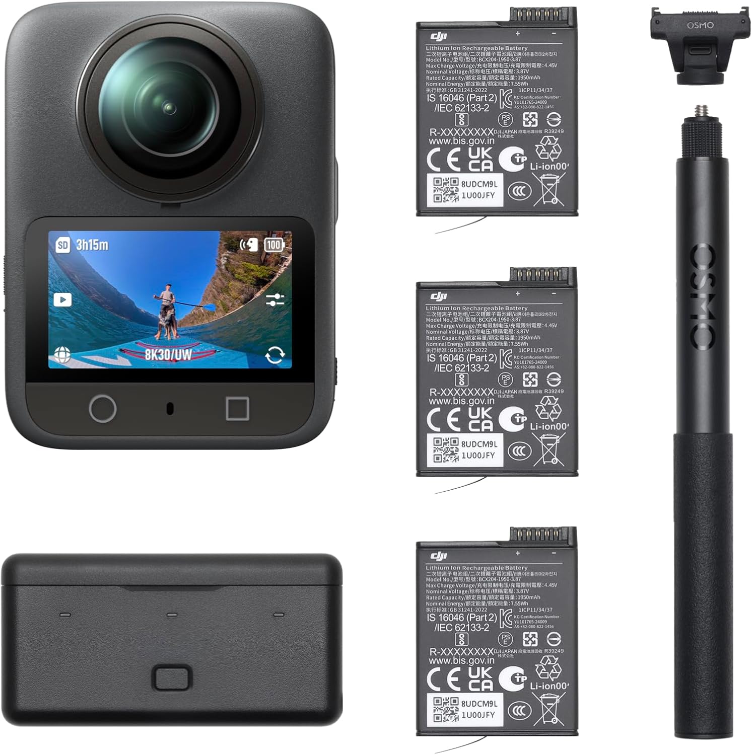 DJI Osmo 360 Camera Adventure Combo, Waterproof 8K 360° Action Camera