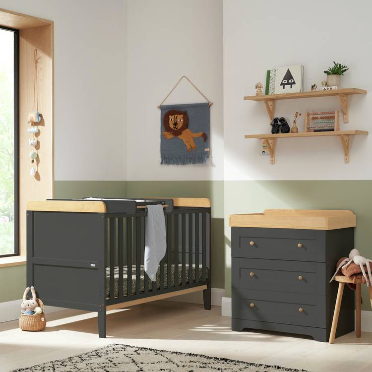 Tutti Bambini Rio 2 Piece Nursery Furniture Set - Slate Oak
