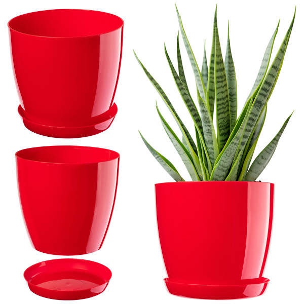 Doniczka Osłonka z Podstawką Donica 12cm Kolory