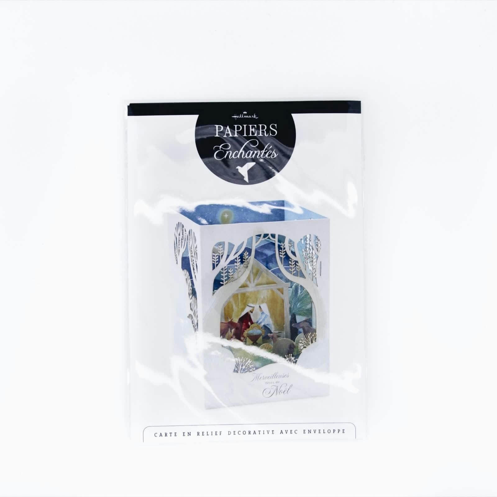 - Carte de voeux noël pop-up 3d crèche de noël