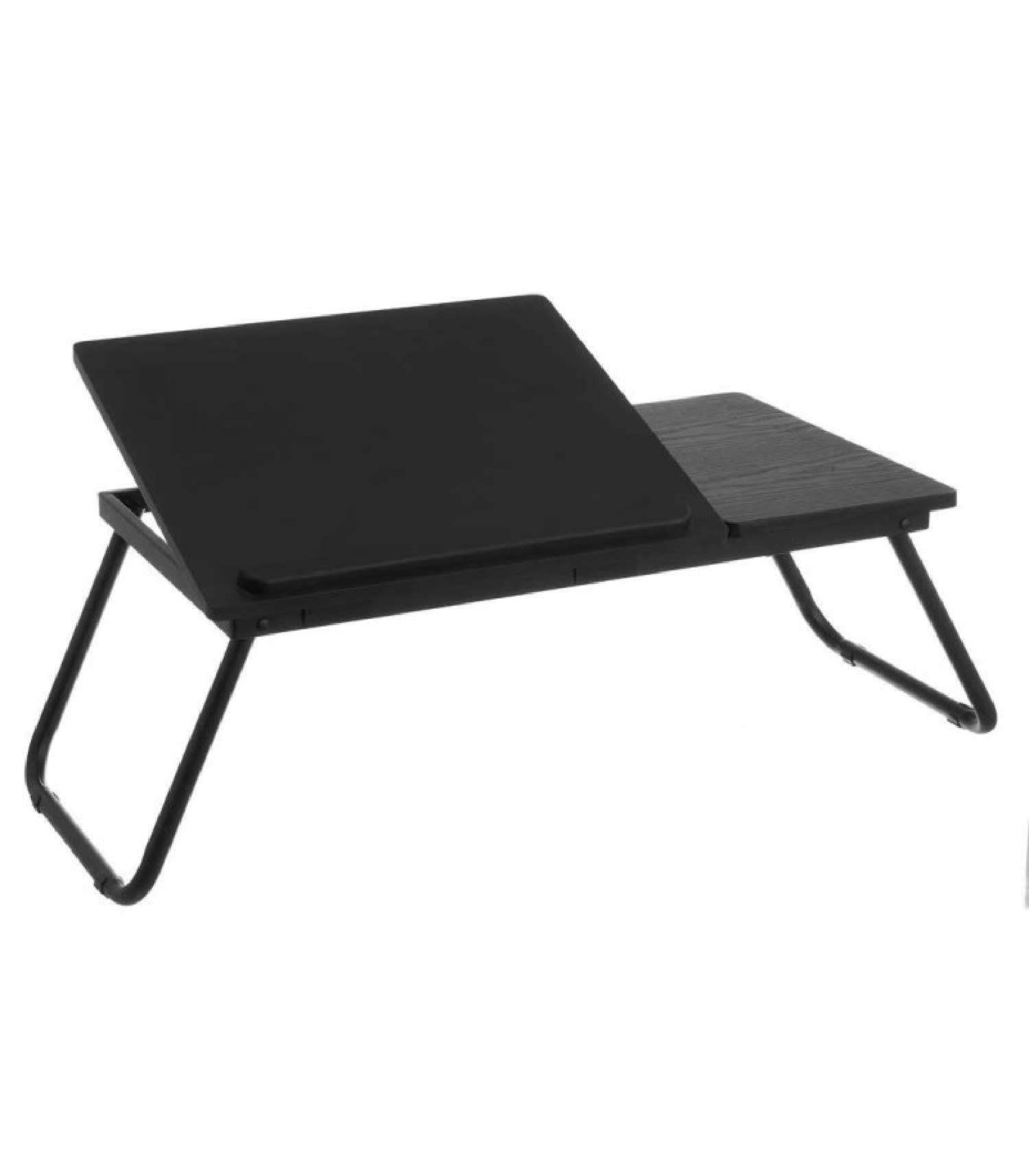 BOIS - Plateau de lit noir pour ordinateur portable ou tablette