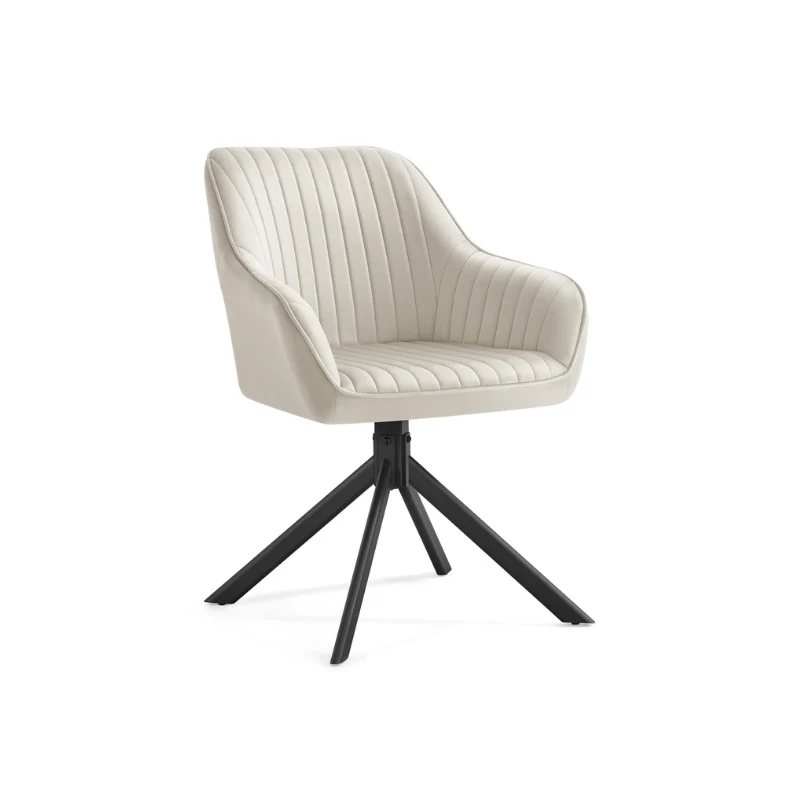 Chaise pivotant en velours salle à manger