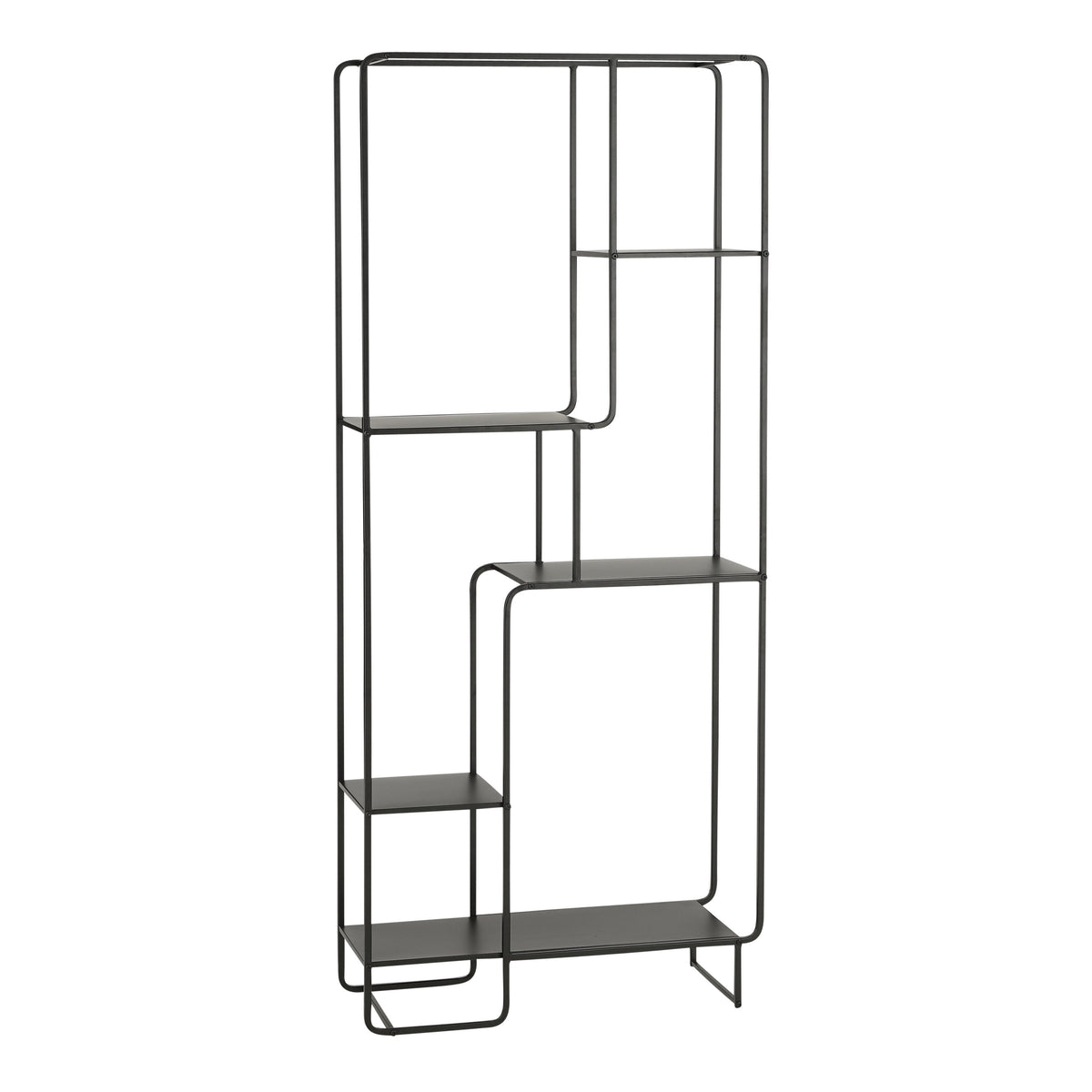 Mica Decorations Jules Open kast - L76 x B30 x H178 cm - Metaal - Zwart
