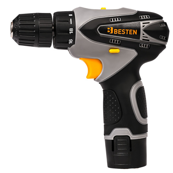 Wiertarko-wkrętarka udarowa BESTEN BE-2852 12V zestaw 26 el.