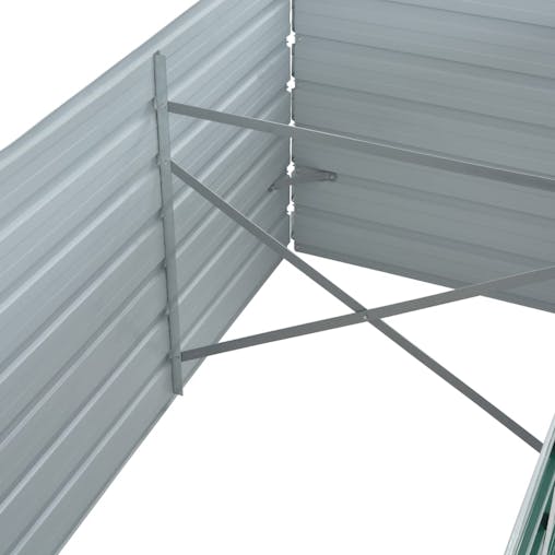 NNEVL Garden Raised Bed Galvanised Steel 320x80x45 cm Green