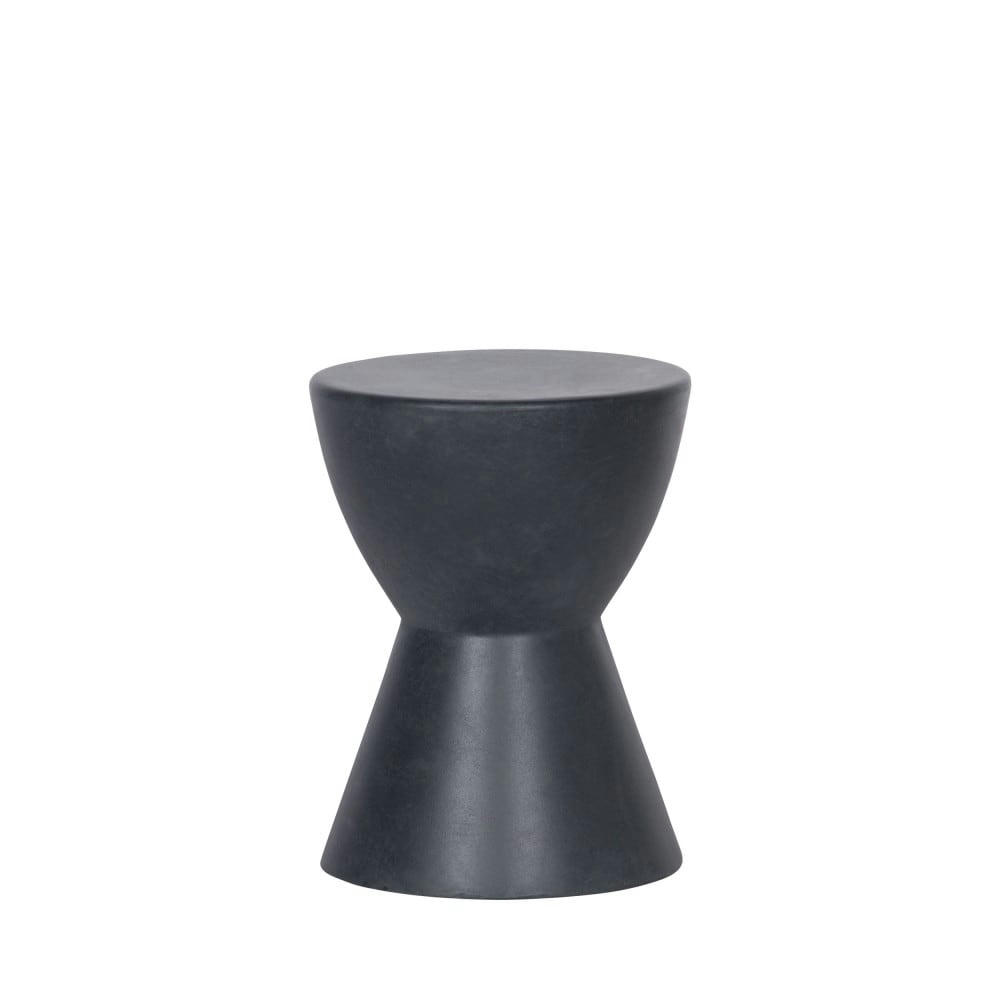 DOVER - Lot de 2 tabourets en fibre d'argile gris anthracite