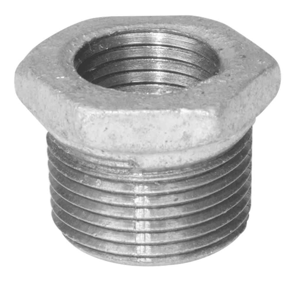 Aqua-Dynamic Galvanized Iron Fitting HEX Bushing, 3/4 x 3/8-in