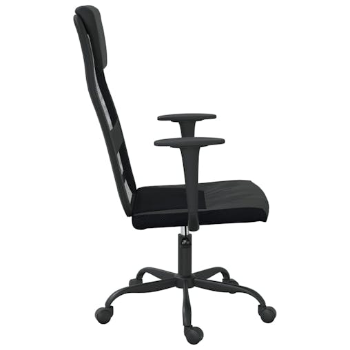 NNEVL Office Chair Black Mesh Fabric and Faux Leather