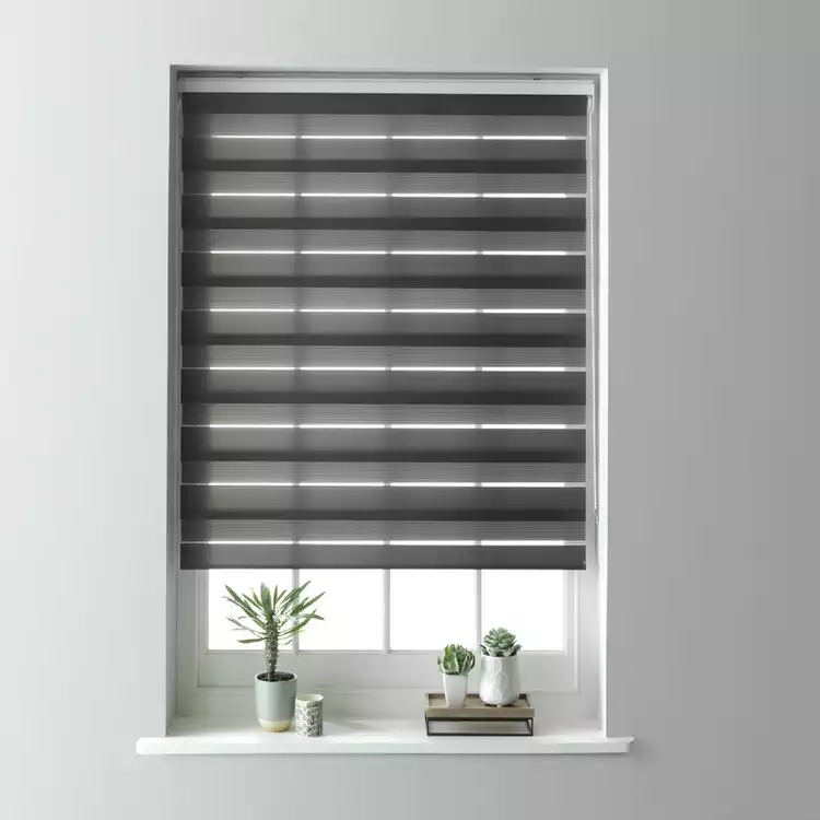 Habitat Day and Night Grey Roller Blind - 90cm