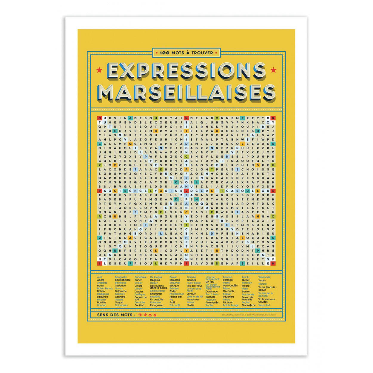 FROG POSTERS - EXPRESSIONS MARSEILLAISES - FROG POSTERS - Affiche d'art 50 x 70 cm