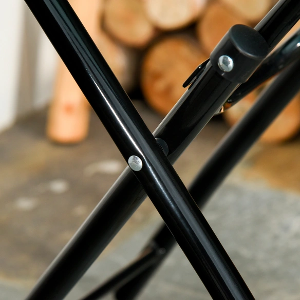 Gartentisch, BxHxT: 45 x 50 x 45 cm, schwarz, Gestell aus Metall