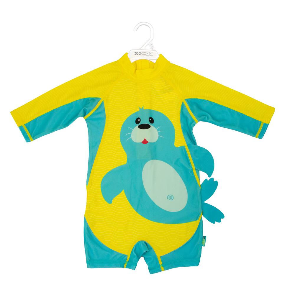 ZOOCCHINI Baby/Toddler UPF50+ One-Piece Surf Suit, Sydney the Seal