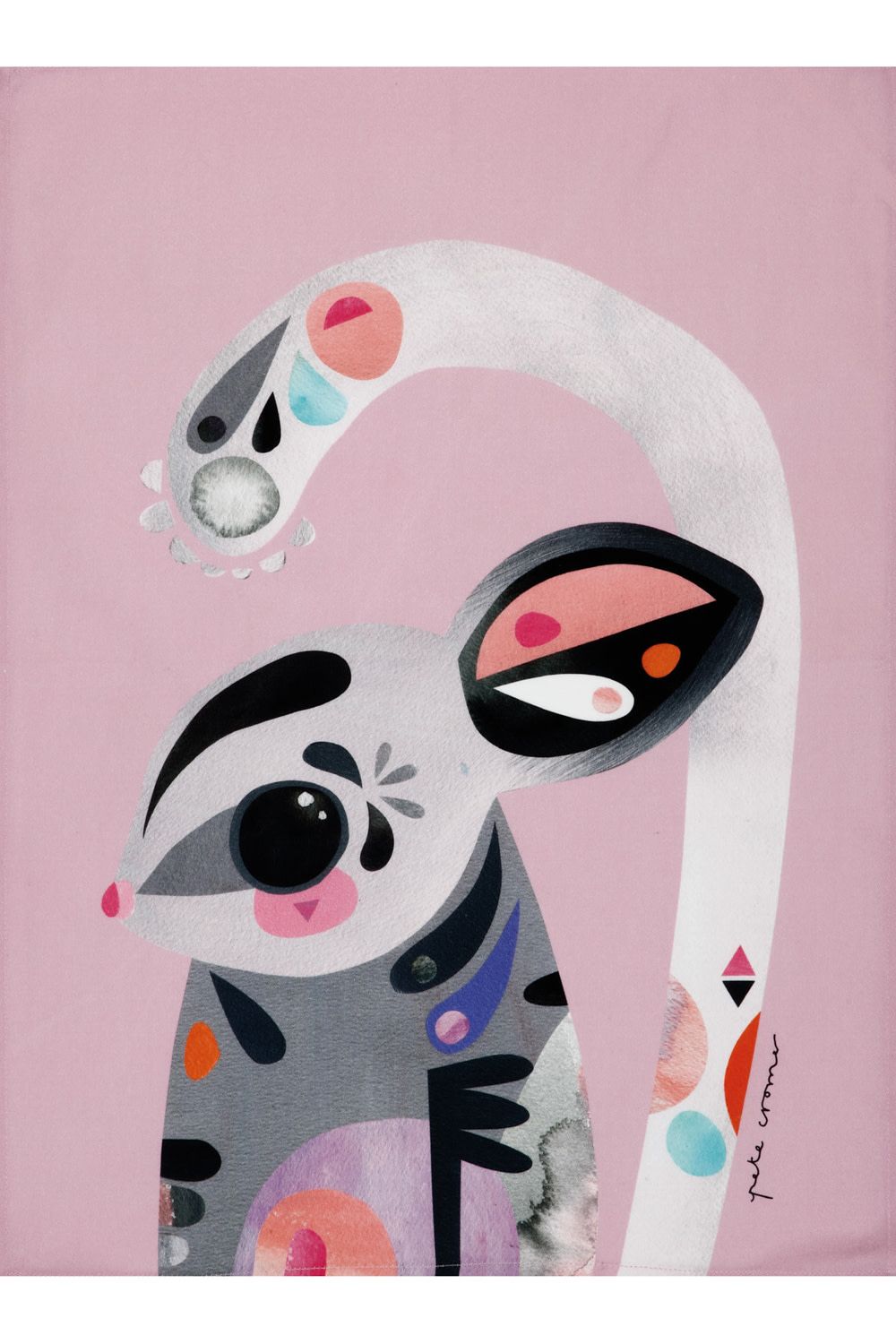 Maxwell & Williams Pete Cromer Sugar Glider Print 100% Cotton Tea Towel