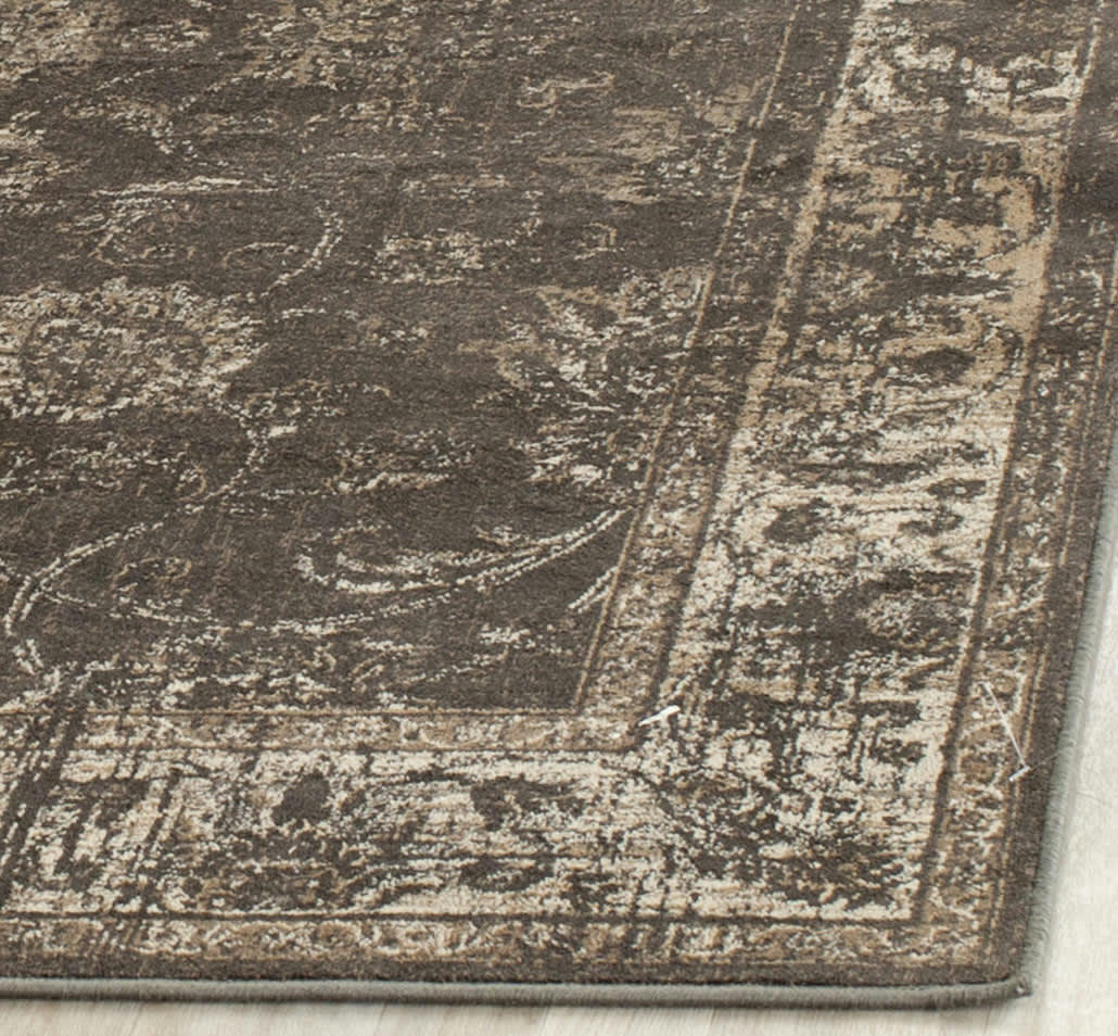 VINTAGE - Tapis de salon interieur en anthracite doux, 201 x 279 cm