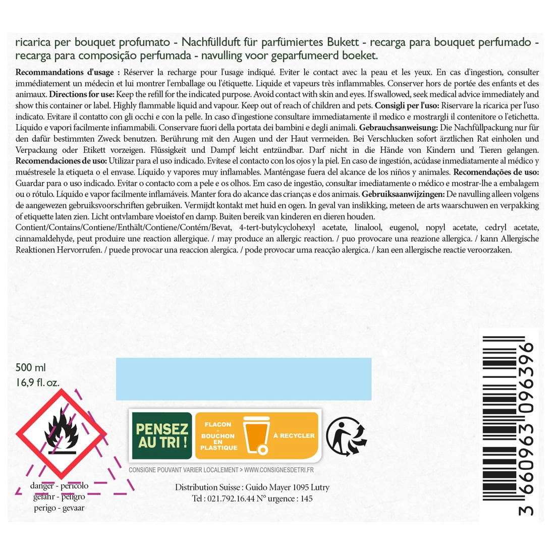 CÈDRE SAUVAGE - Recharge bouquet 500ml