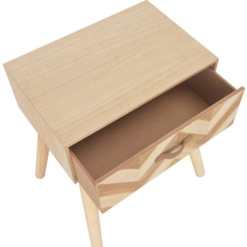 NNEVL Bedside Cabinet with Drawer 44x30x58 cm Solid Wood