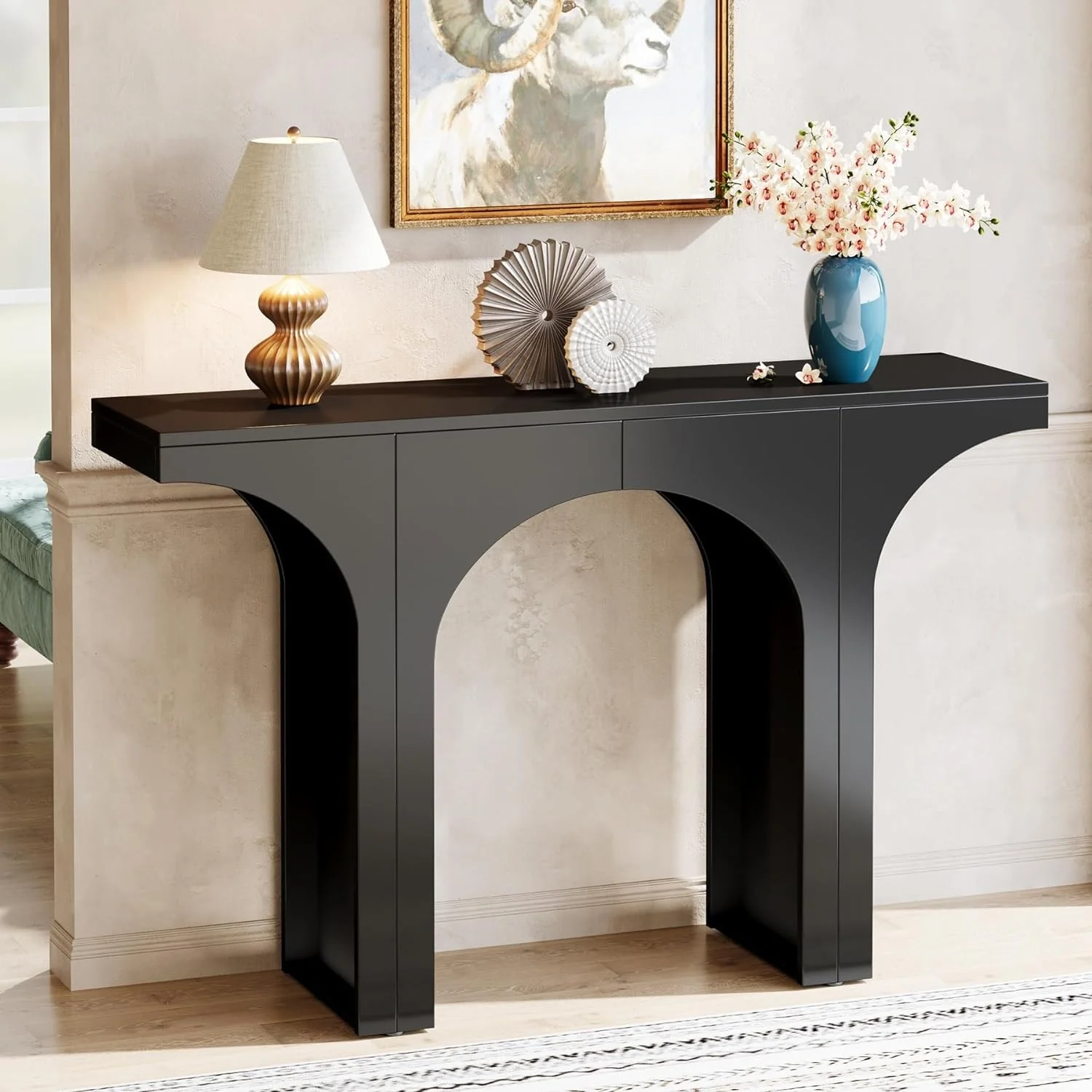 Console Table for Entryway, Modern Hallway Table Behind Couch Table