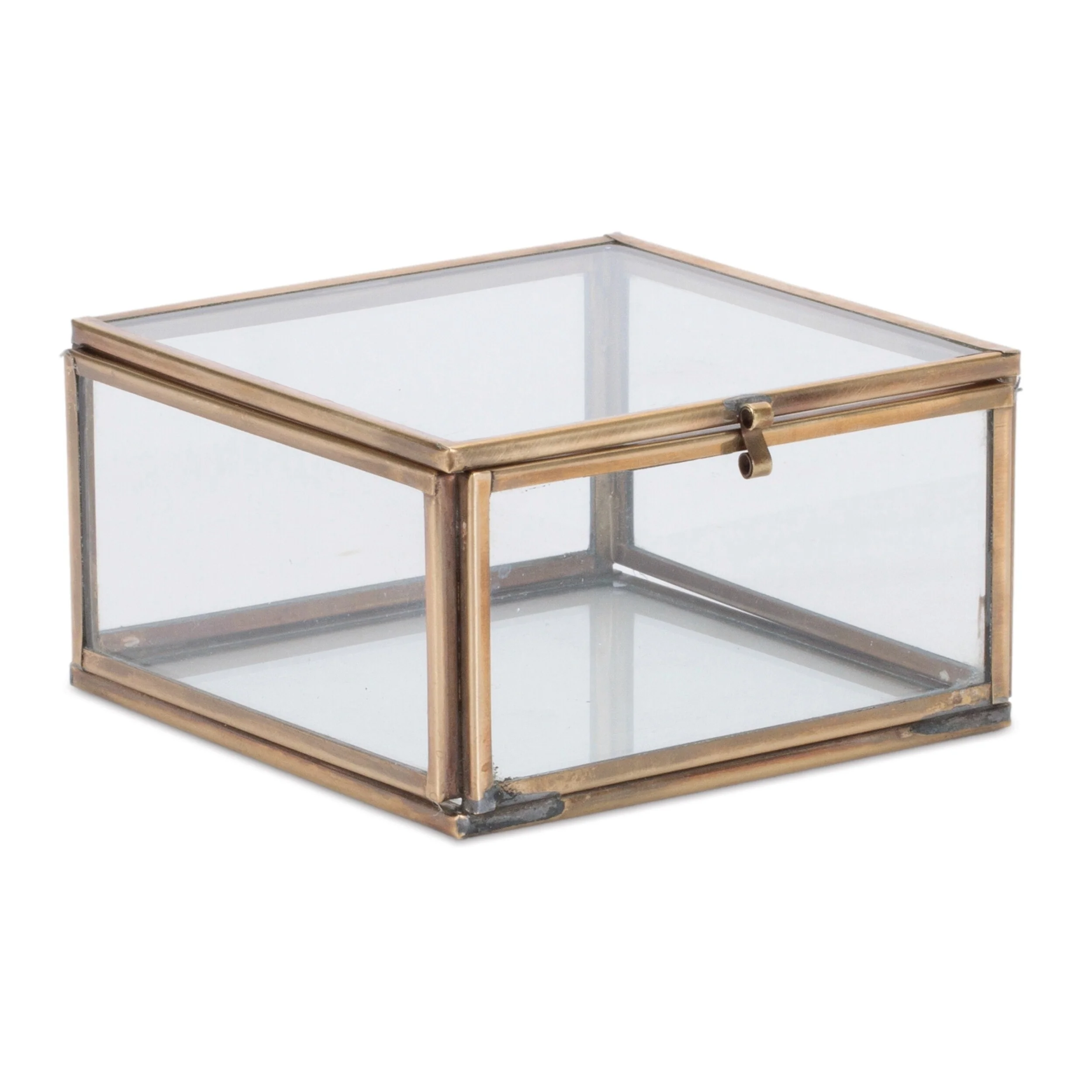 Decorative Glass Box (Set of 2) - N/A