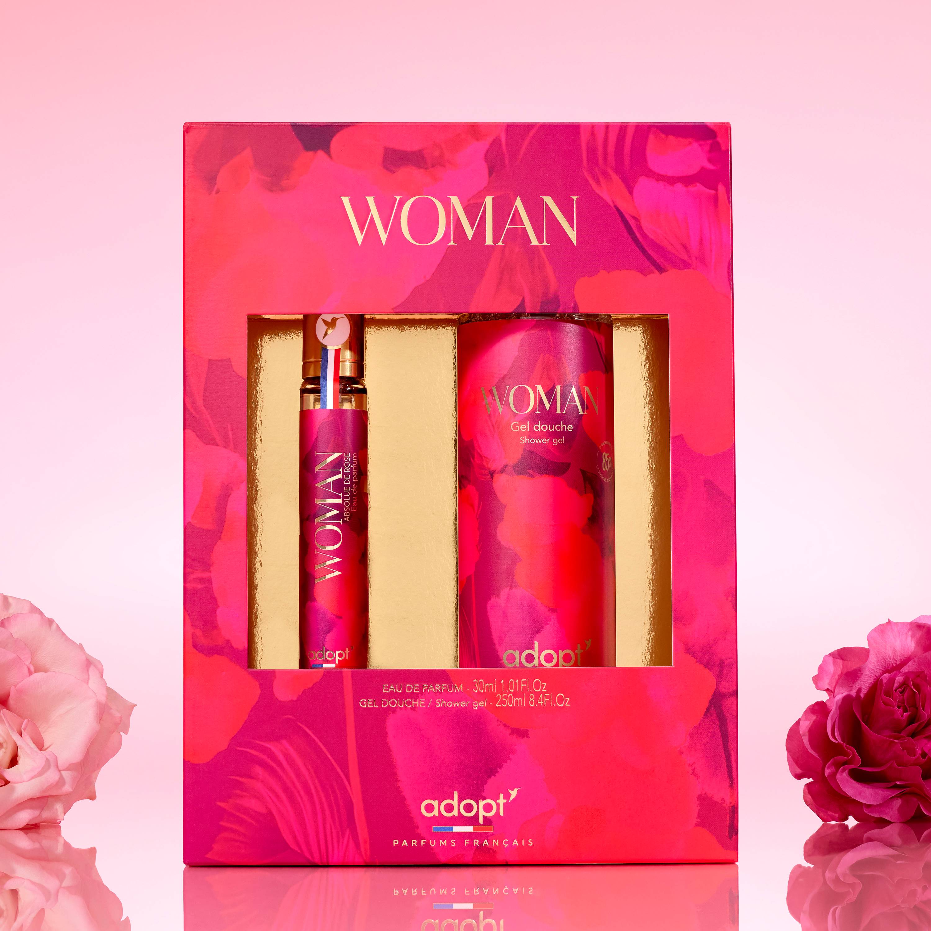 WomanCoffret eau de parfum 30 ml   gel douche 250 ml