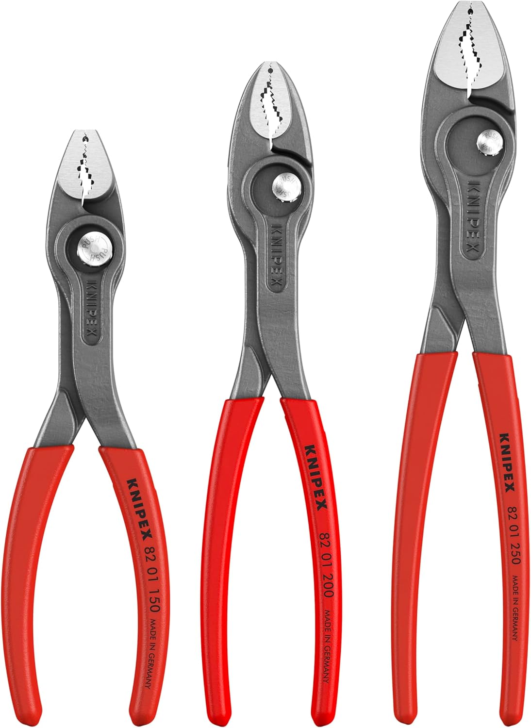 KNIPEX Tools 00 20 06 US4 3 Pc TwinGrip Pliers Set, Plastic Dipped (6, 8, 10)