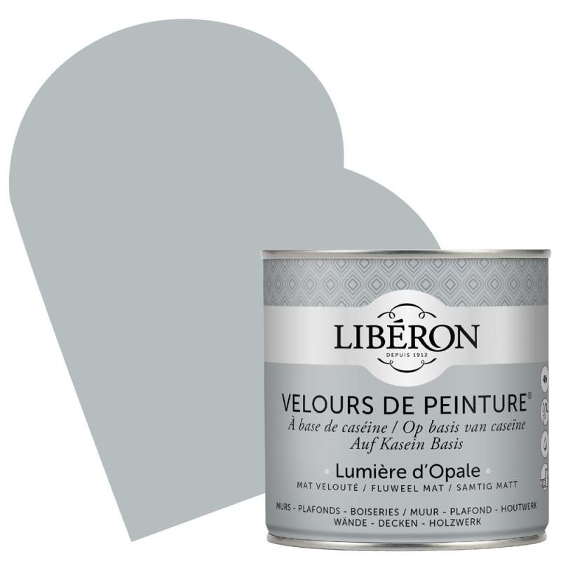 Peinture pour murs Velours de Peinture lumière d'Opale mat 0,5 L LIBERON