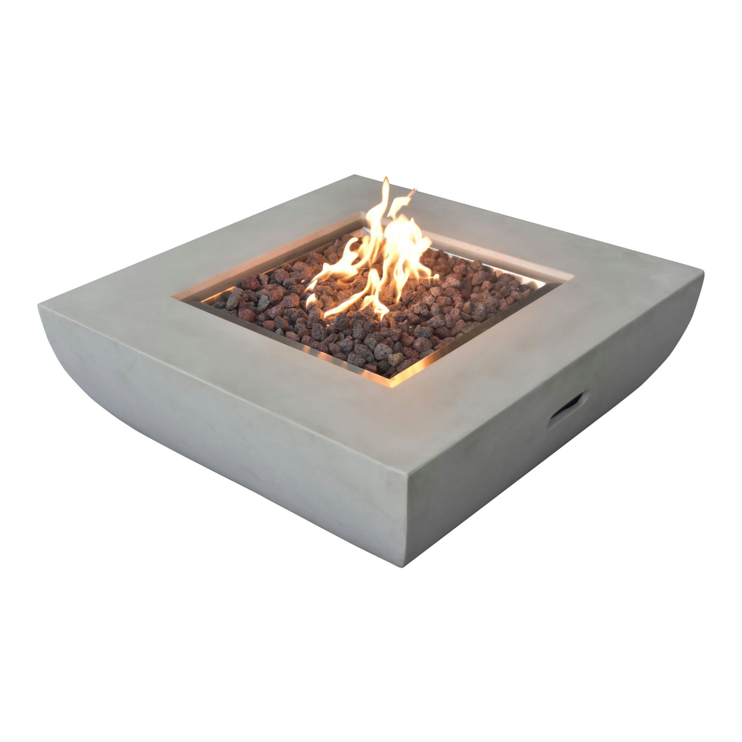 Modeno Florence Outdoor Propane Fueled Fire Table, 50,000 BTUs, 34 x 34 x 14-in