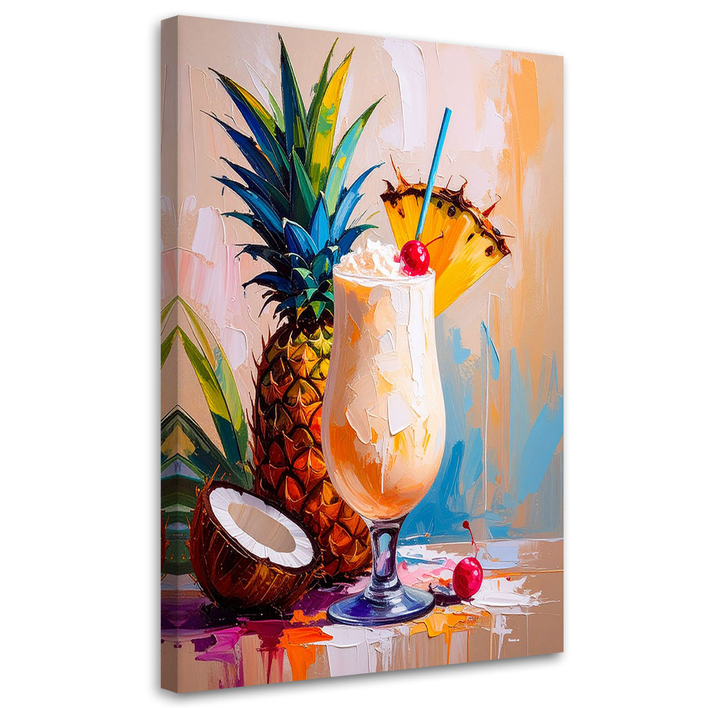 Obraz do kuchni baru jadalni, Pina Colada Coctail Drink 20x30