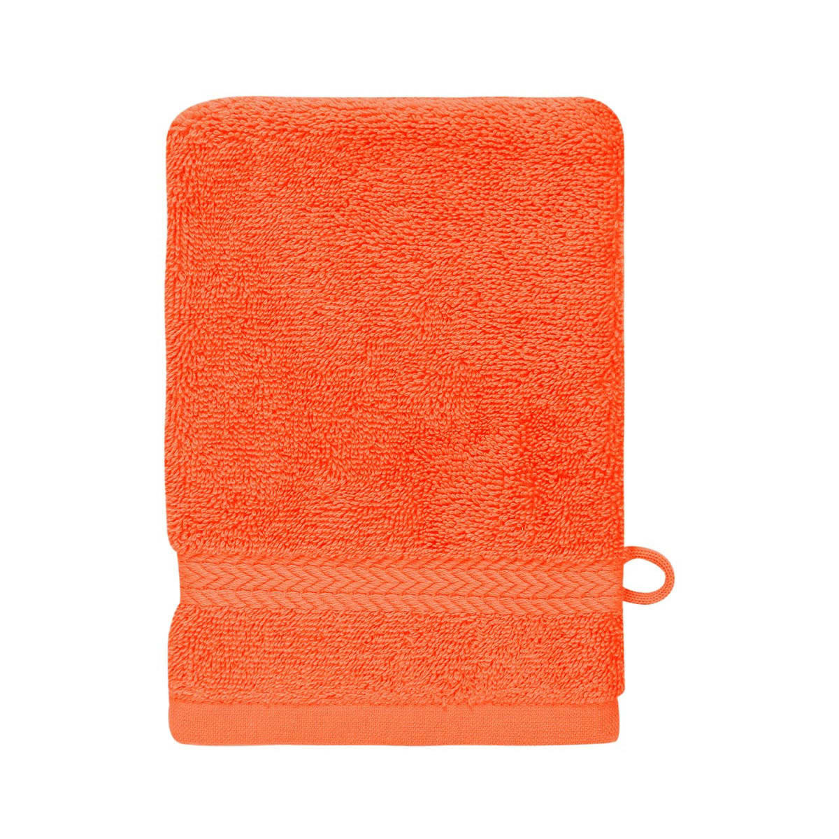 LUXURY - Lot de 3 gants de toilette 550gr/m²  corail 16x22 cm