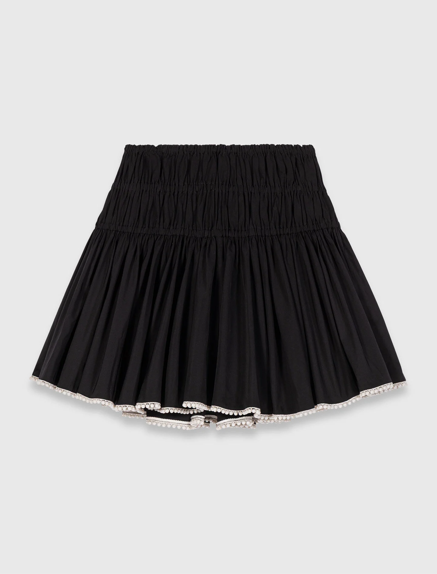 Jupe en taffetas et détails perles