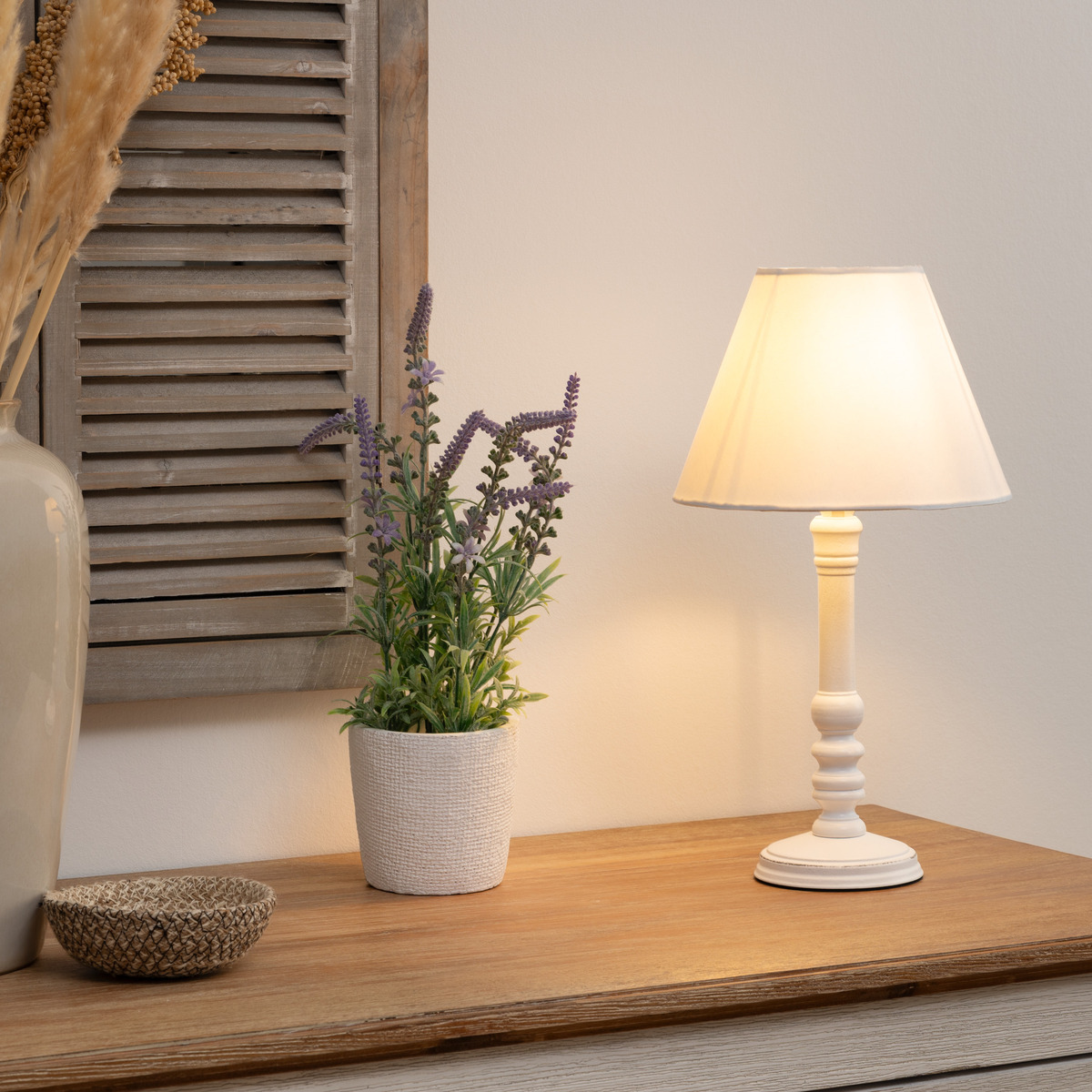Lamp "Leo" White, H.36 cm