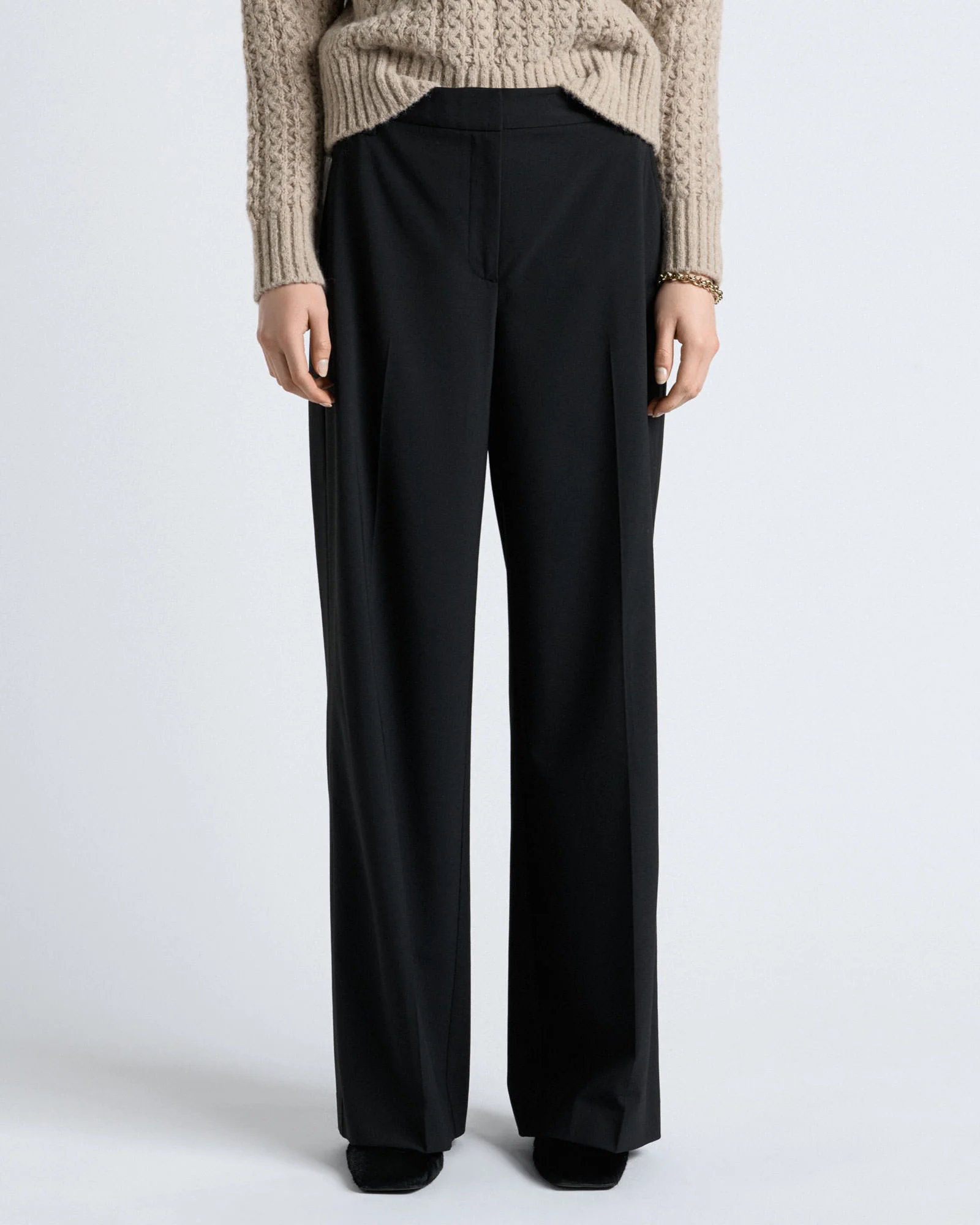 European Stretch Suiting Straight Leg Pant