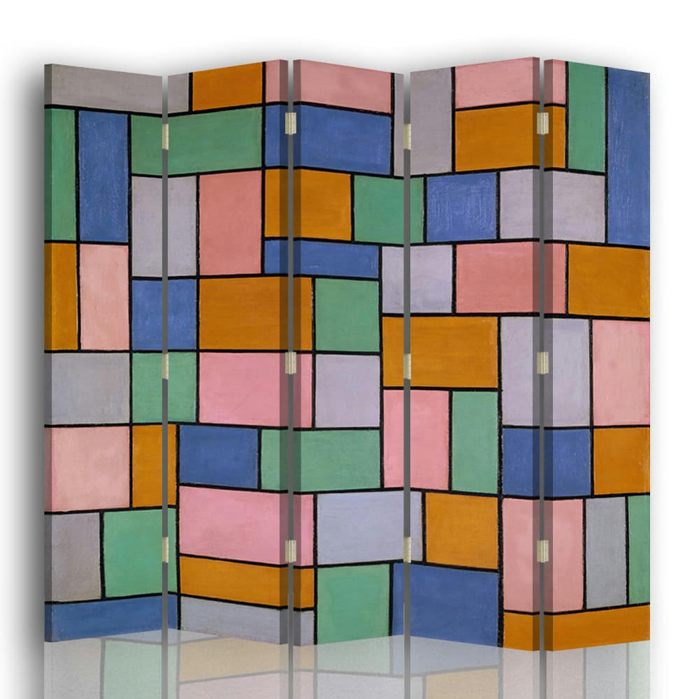 - Paravent Composition en Dissonances, Theo van Doesburg cm 180x170 (5x)