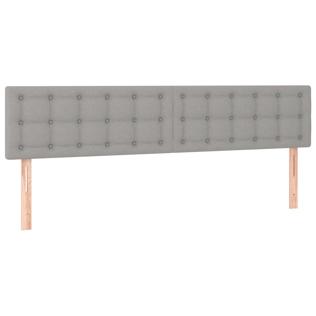 Wezgłowie Szary 200 x 5 x 78/88 cm Tkanina vidaXL