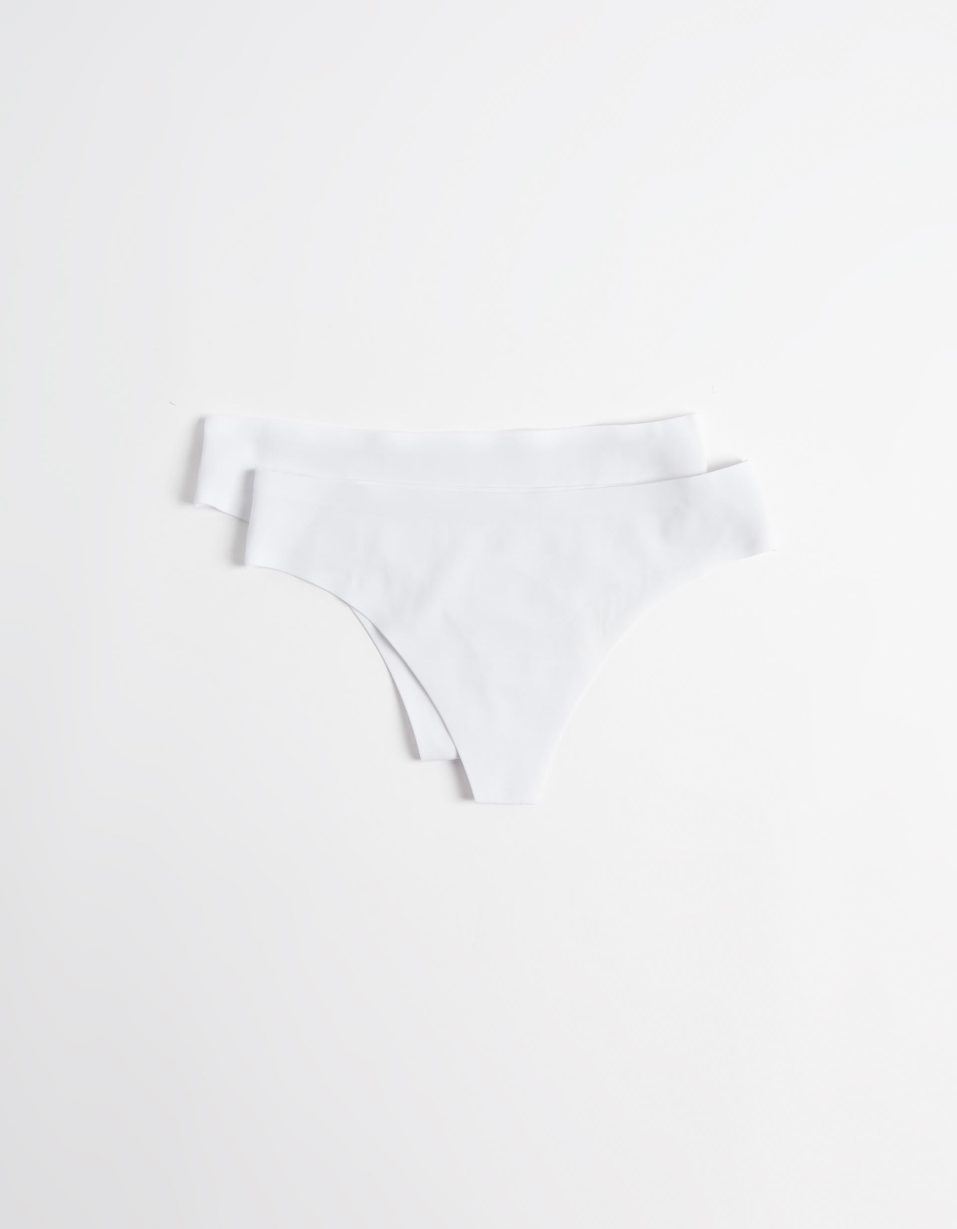 Pack 2 Cuecas Tanga Corte Laser, Mulher, Branco