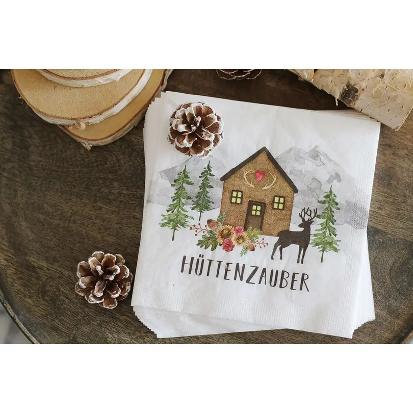 Serviette 6er-Set Hüttenzauber