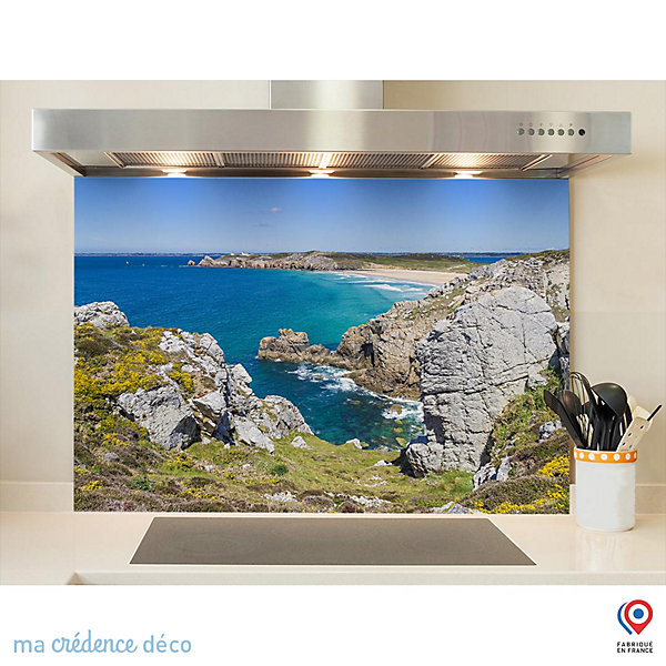 Crédence cuisine fond de hotte L'anse de Pen Hat - Verre trempé - L 60 cm x H 45 cm - MaCrédenceDéco