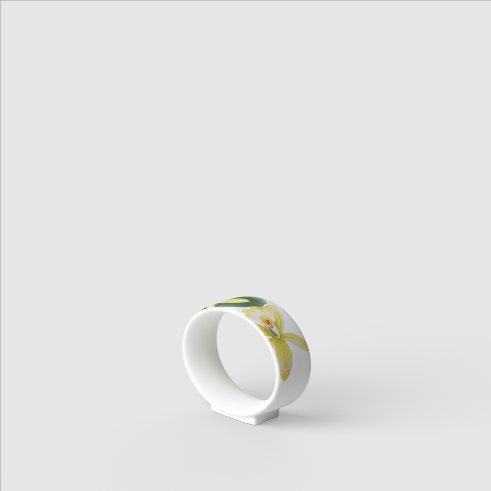 Amazonia Napkin ring - Multi-colored, 2.6'' x 1'' x 2.1'', Premium Bone Porcelain