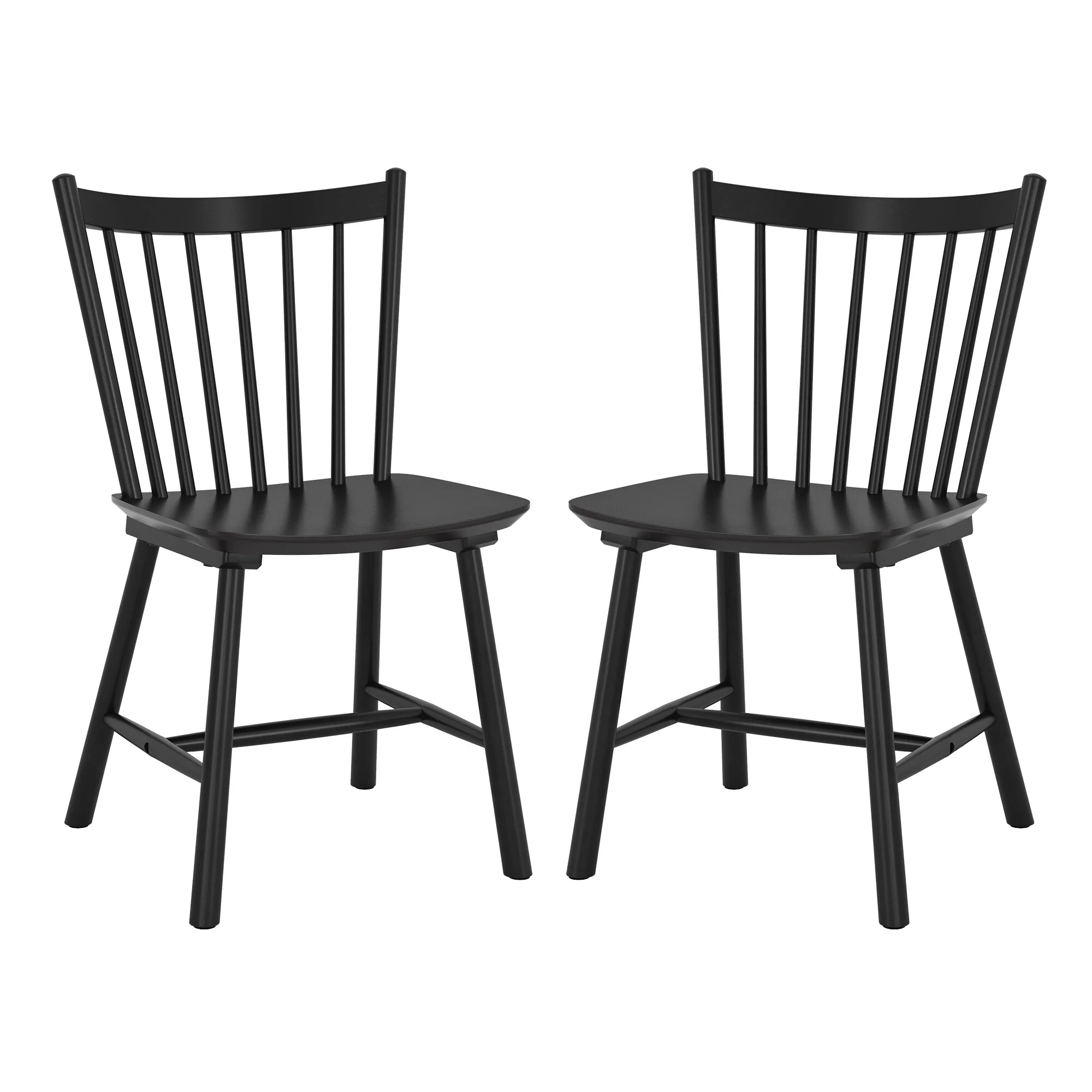LUE BONA Solid Wood Simple Living Dining Chairs Set of 2 - 18 H