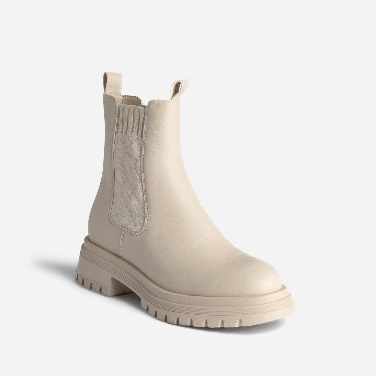 Cheslea boots TEXTO écru éco-conçu