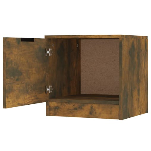 NNEVL Bedside Cabinets 2 pcs Smoked Oak 40x39x40 cm