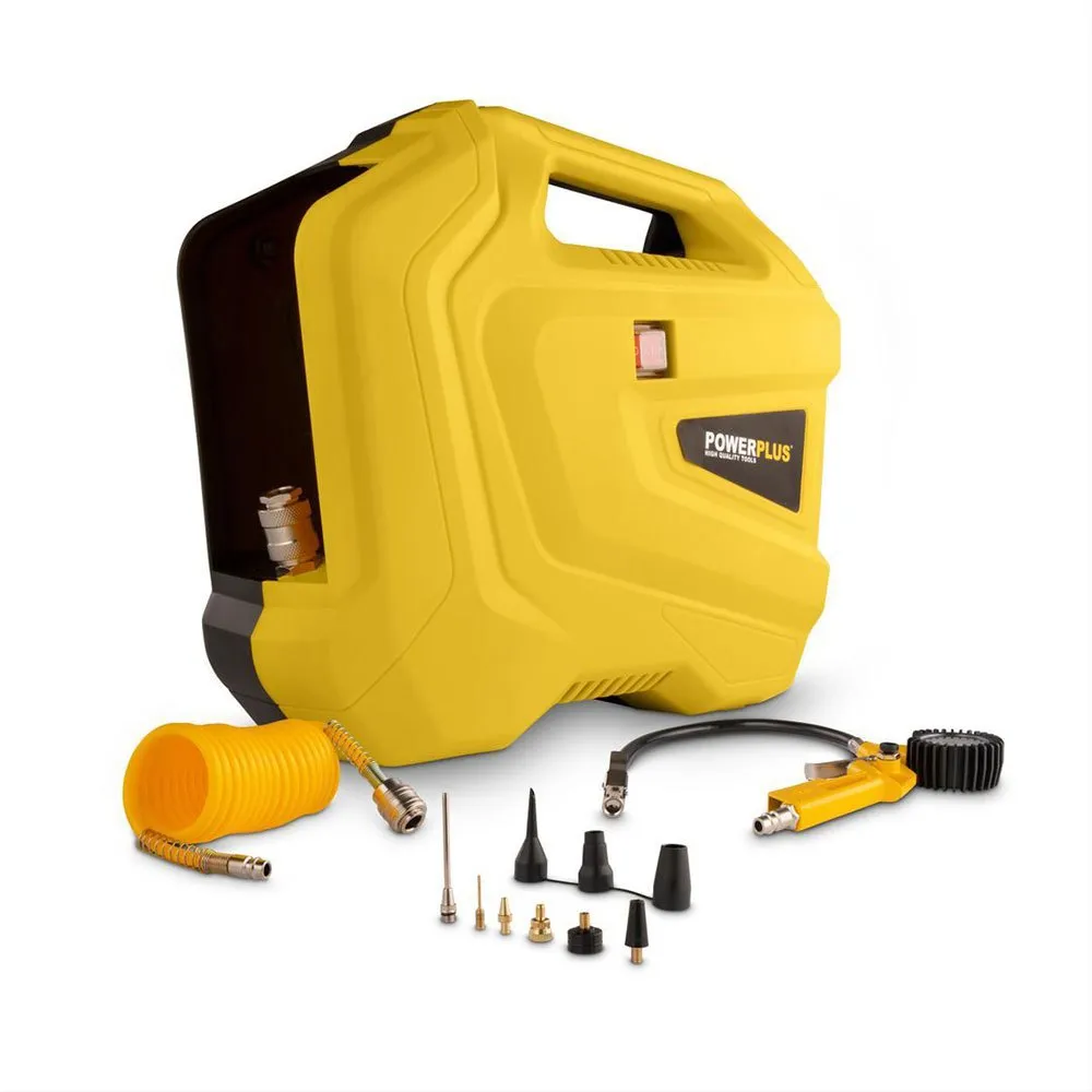 Powerplus 1100W air compressor 11 pieces