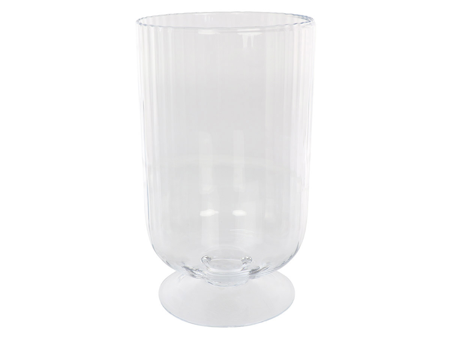Świecznik szklany 32 cm transparentny