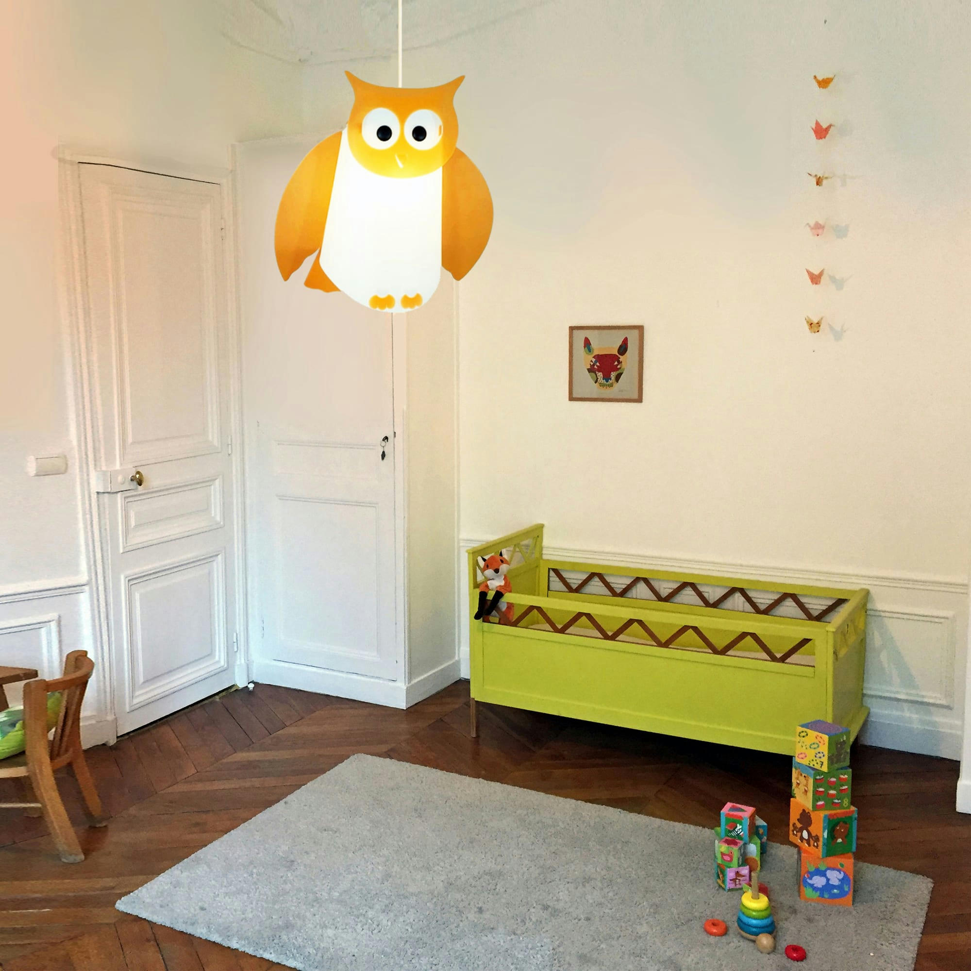 - Suspension enfants Hibou Orange 38cm