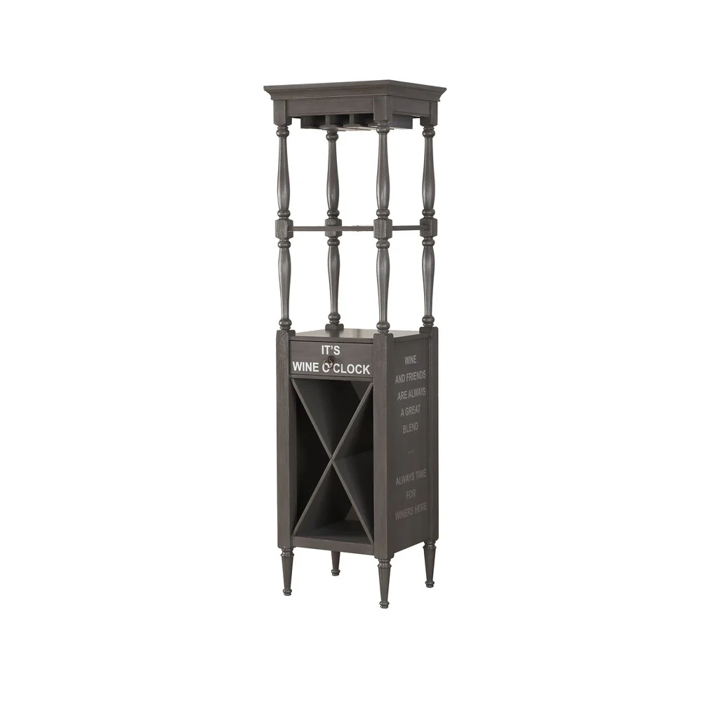 ACME Anthony Wine Cabinet in Antique Gray